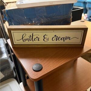 Butter & Cream Wooden Sign